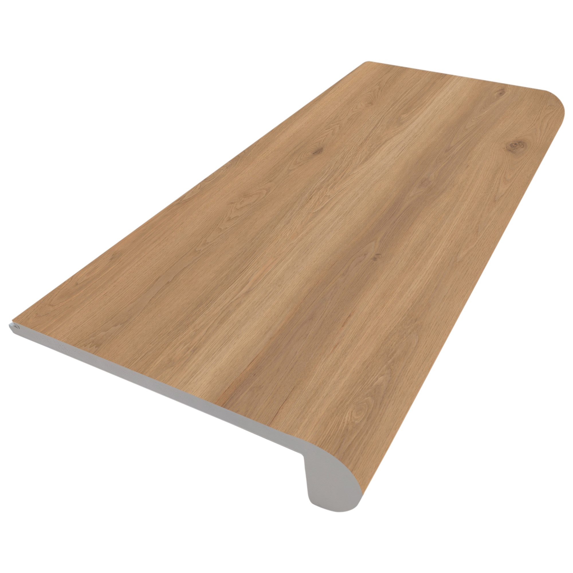 Lone Star Spirit XL Series LI-TS202-S Flush Stair Nose, 94-1/2 in L, 4.34 in W, 0.2 in Thick, SPC, Backyard Garnish